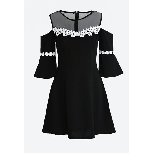 Czarna Sukienka Margarita  Born2be uniwersalny promocyjna cena Born2be Odzież 