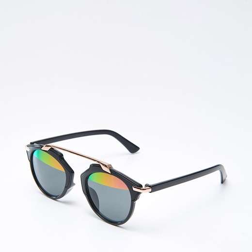 Cropp - Okulary przeciwsłoneczne - Czarny Cropp bialy One Size 