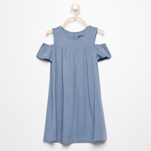 Reserved - Sukienka z odkrytymi ramionami - Niebieski niebieski Reserved 104 