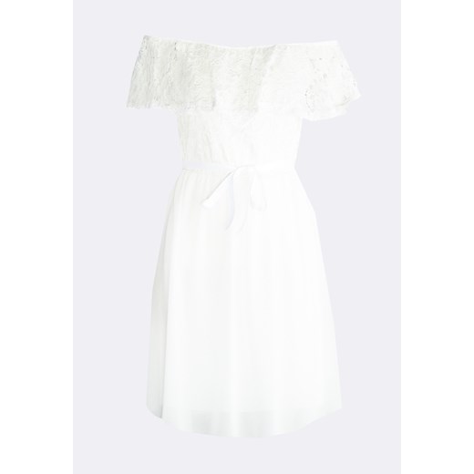 Biała Sukienka Grace Kelly  Born2be uniwersalny okazyjna cena Born2be Odzież 