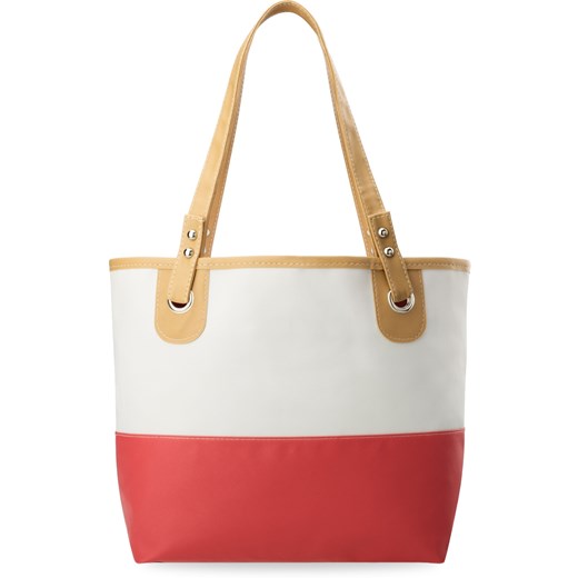 Wiosenna torebka damska shopper bag plażowa - koralowy