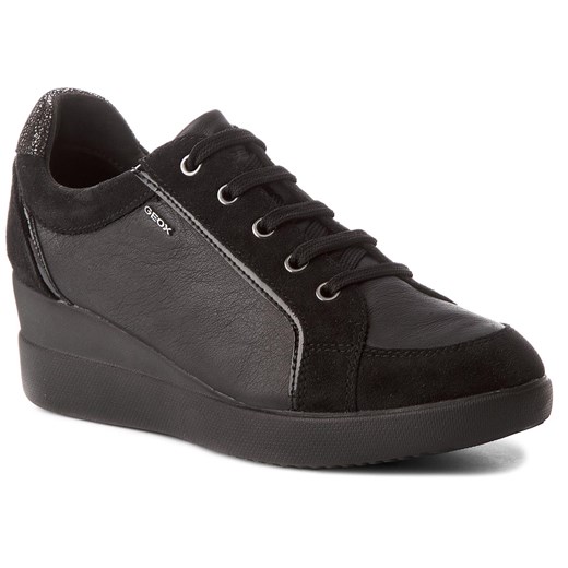 Sneakersy GEOX - D Stardust A D6430A 02285 C9999 Black szary Geox 40 eobuwie.pl
