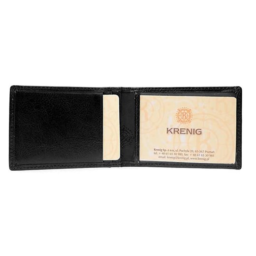 KRENIG Classic 12006 czarne skórzane etui na karty Krenig Skorzana.com