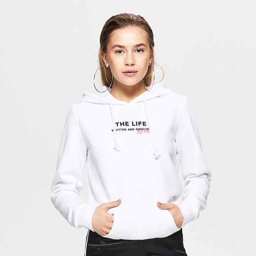 Cropp - Bluza typu hoodie - Biały Cropp  M 