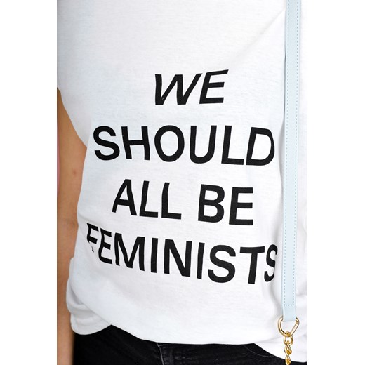 T-shirt z napisem we should all be feminists  Zoio XL okazyjna cena zoio.pl 