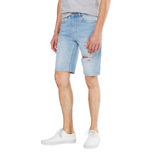 Jeansy 'LIGHT BLUE DENIM SHORTS WITH ABRASIONS'