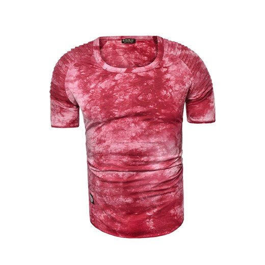 Męska koszulka t-shirt 3291 - różowa Risardi  S 