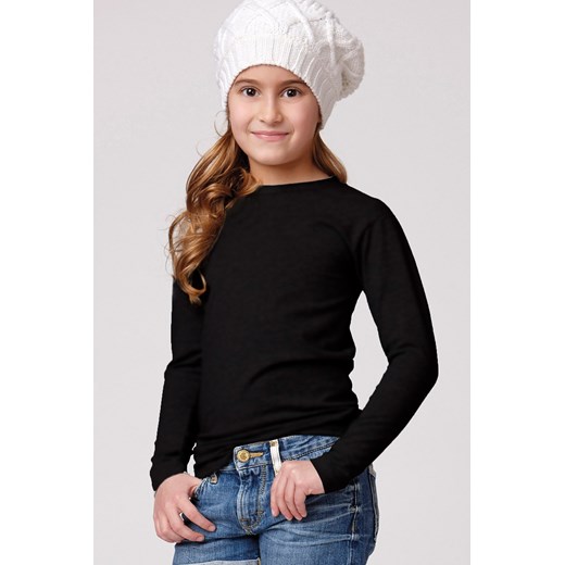 Dziecięca bawełniana bluzka z długim rękawem Jadea czarny