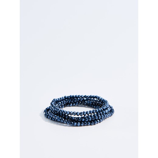 Mohito - Długa bransoletka z koralików - Granatowy niebieski Mohito One Size 