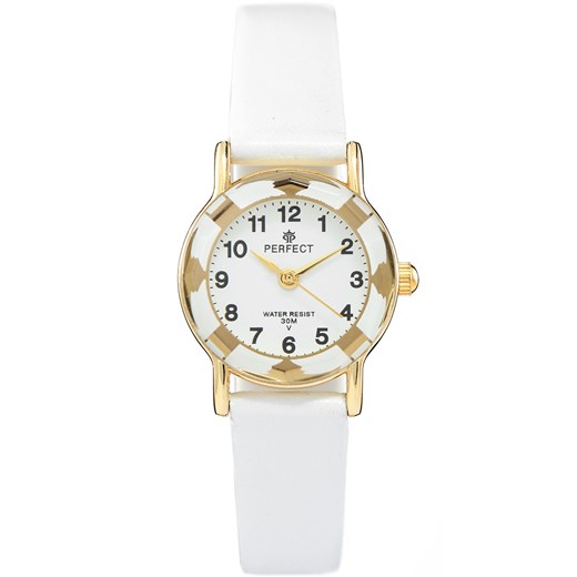 Zegarek na komunię damski PERFECT - L248-5A -biały bezowy Perfect  alleTime.pl