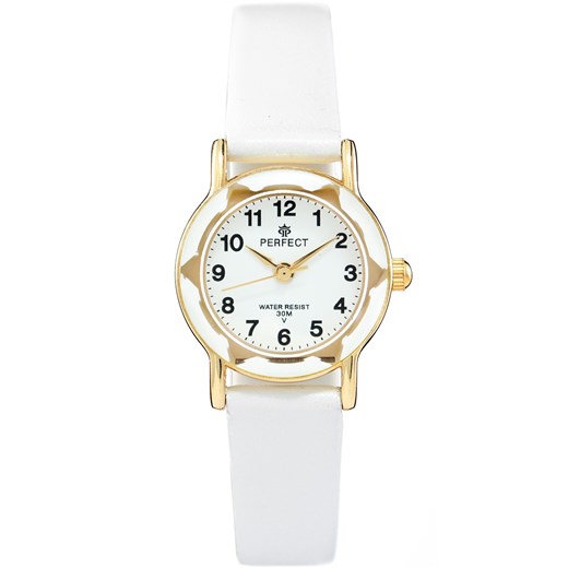 Zegarek na komunię damski PERFECT - L248-7A -biały Perfect bezowy  alleTime.pl