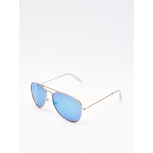 Cropp - Okulary przeciwsłoneczne - Niebieski niebieski Cropp One Size 