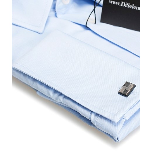 Koszula Salzburg Sky Blue lux / mankiet zapinany na spinkę / slim fit Di Selentino  42 