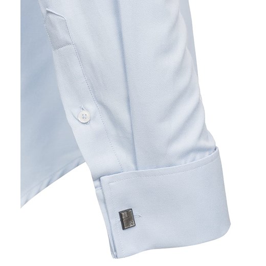 Koszula Salzburg Blue lux / mankiet zapinany na spinkę / slim fit  Di Selentino 38 