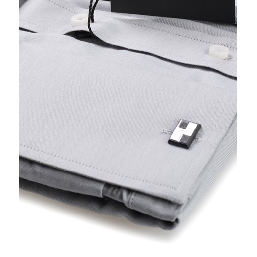 Koszula Salzburg Gray lux / mankiet zapinany na spinkę / slim fit  Di Selentino 41 