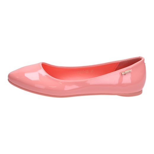 Różowe baleriny lakierowane buty VICES11037-20