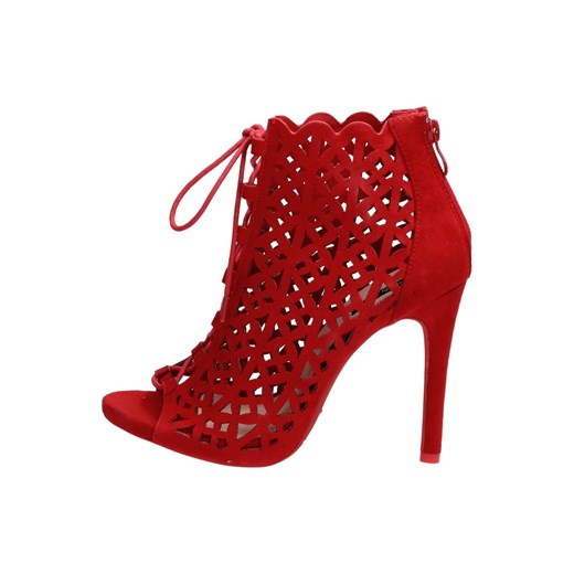 Czerwone sandały damskie szpilki LilyRose 1438