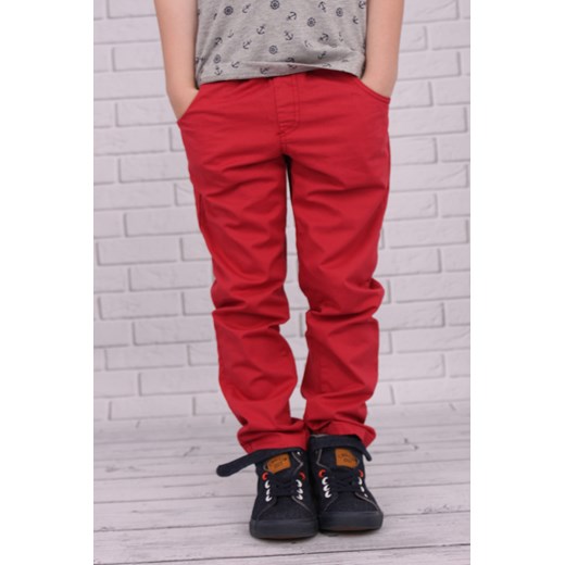 Spodnie Czerwone Eleganckie czerwony Malani 104 