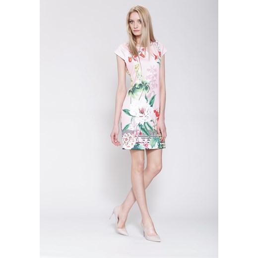 Granatowa Sukienka Wild Flowers Renee  M/L Renee odzież