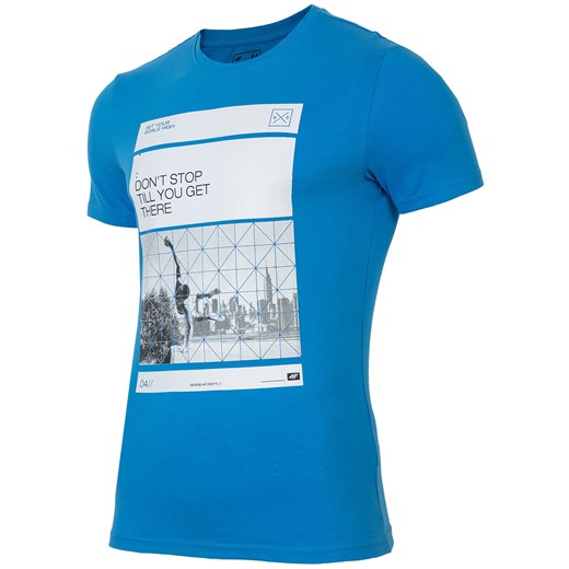 T-shirt męski TSM027 - jasny niebieski 4F   