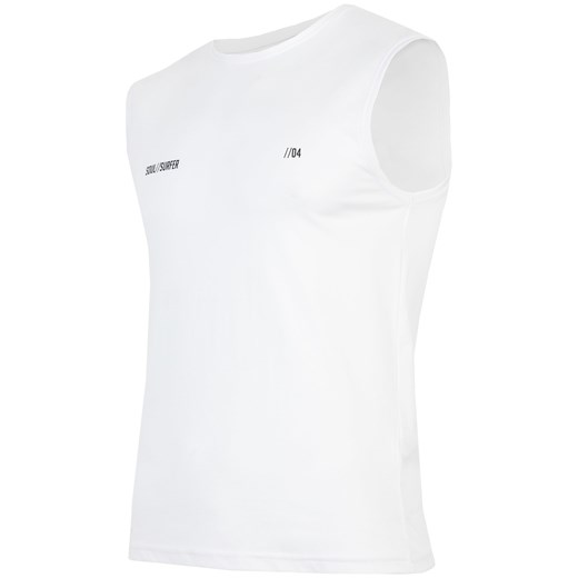 Koszulka bez rękawów męska TSM291 - biały  4F  