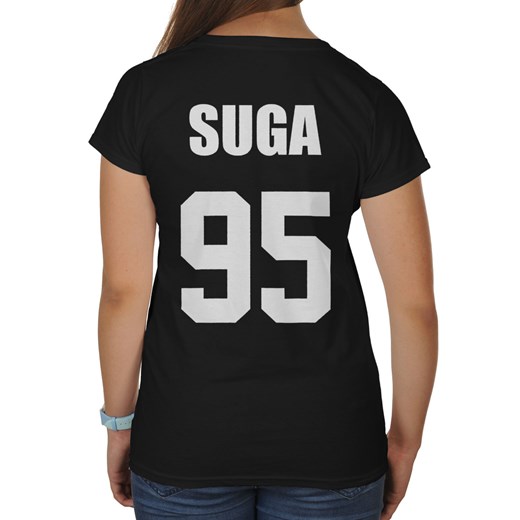 Blogerska koszulka damska BTS Suga 95 czarny L dirtyshop.pl