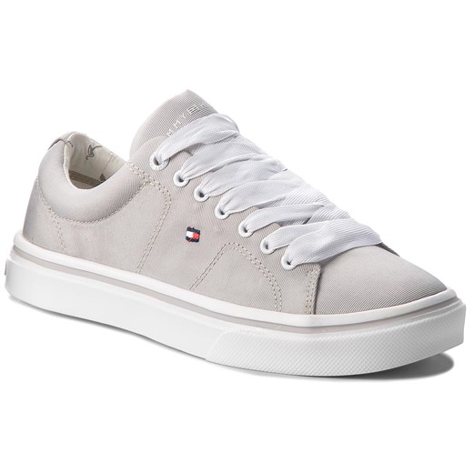 Sneakersy TOMMY HILFIGER - Metallic Light Weight Lace Up FW0FW03028 Diamond Grey 001 Tommy Hilfiger  37 eobuwie.pl