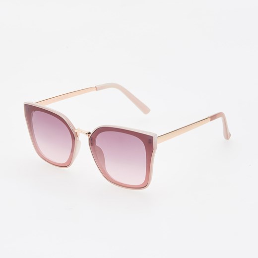 Reserved - Okulary przeciwsłoneczne - Różowy Reserved bialy One Size 