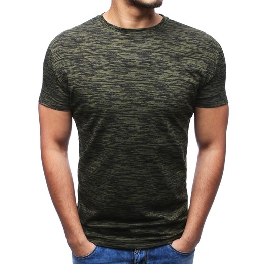 T-shirt męski z nadrukiem zielony (rx2796) Dstreet  XXL okazja  