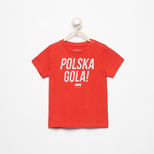 Reserved - T-shirt polska gola! - Czerwony pomaranczowy Reserved 68 