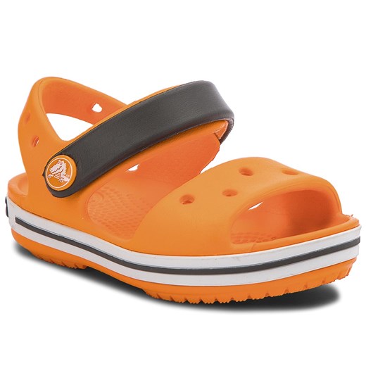 Sandały CROCS - Crocband Sandal Kids 12856 Blazing Orange/Slate Grey pomaranczowy Crocs 30.5 eobuwie.pl