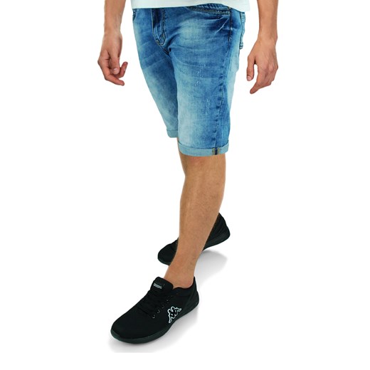 Spodenki męskie jeansowe z rozjaśnieniami KA-2162 pomaranczowy  32 okazyjna cena merits.pl 