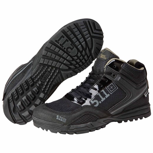 Buty trekkingowe męskie 5.11 Tactical skórzane czarne sportowe 