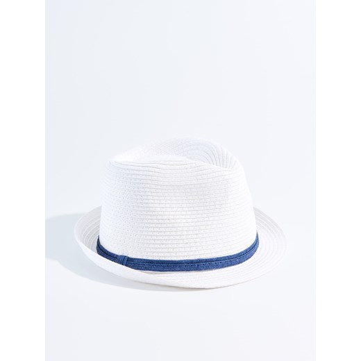 Mohito - Lekki kapelusz z ozdobnym paskiem - Biały  Mohito One Size 