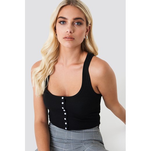 Rozpinany top na ramiączkach Na-kd XX-Small