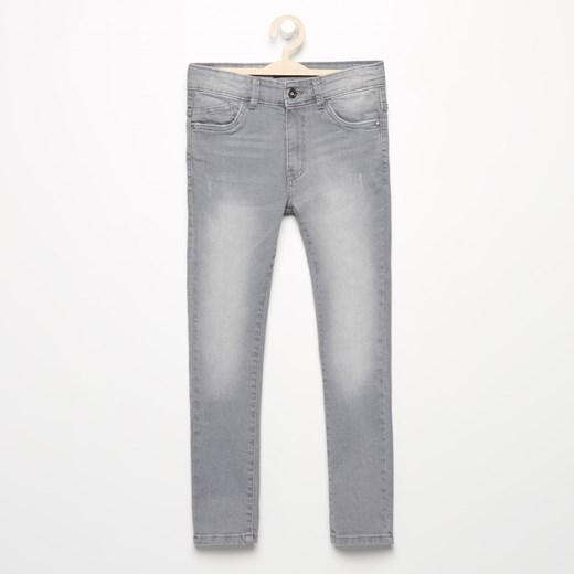 Reserved - Jeansowe spodnie z przetarciami - Szary  Reserved 146 