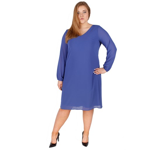 01109 Sukienka Indygo : Rozmiar - 38/M, Kolor - INDYGO 40/L EMCMODA.PL