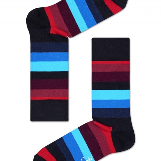 Skarpetki męskie Happy Socks Stripes SA01-068 - INNY KOLOR || WIELOKOLOROWY Happy Socks czarny 41-46 sneakerstudio.pl