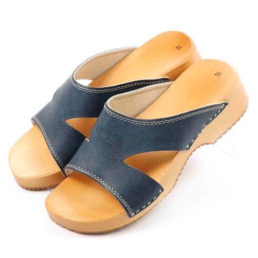 Drewniaki chodaki trepy klapki Granatowe /F8-1 Ae638 S231/ Mar-har 35 pantofelek24.pl