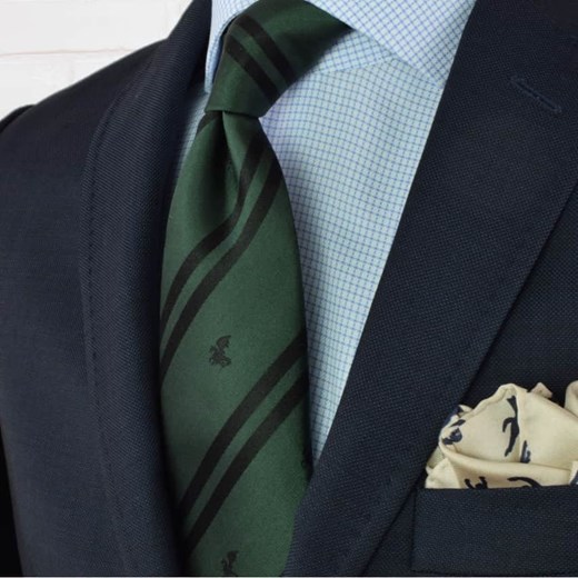 Krawat jedwabny klubowy smok (zielony)  Republic Of Ties  