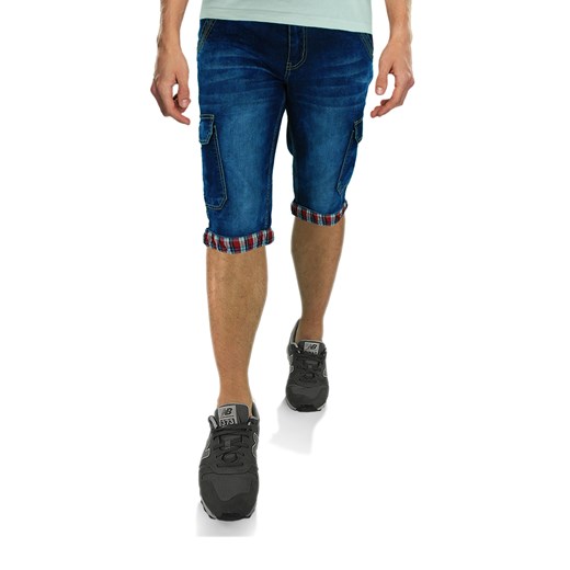Spodenki męskie jeansowe z bocznymi kieszeniami RS208   42 wyprzedaż merits.pl 