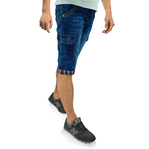 Spodenki męskie jeansowe z bocznymi kieszeniami RS208   36 okazja merits.pl 
