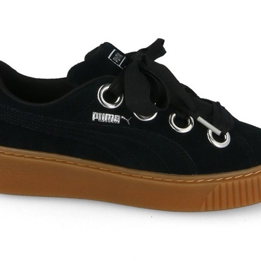 Buty damskie sneakersy Puma Platform Kiss Suede 366461 01 - CZARNY Puma  40 sneakerstudio.pl