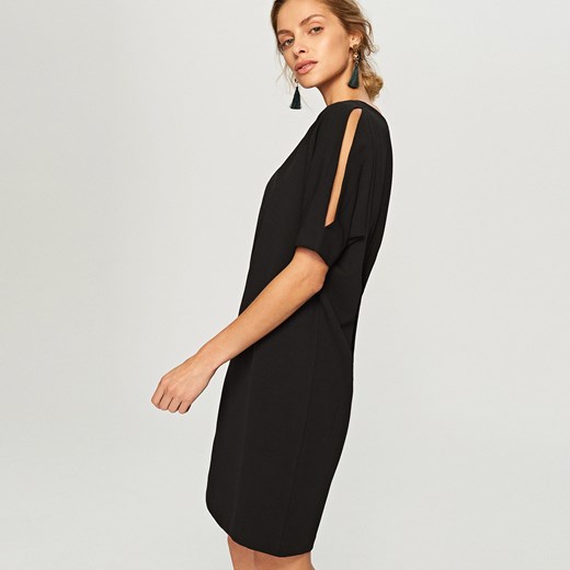 Reserved - Sukienka z wycięciami na rękawach - Czarny  Reserved XS 