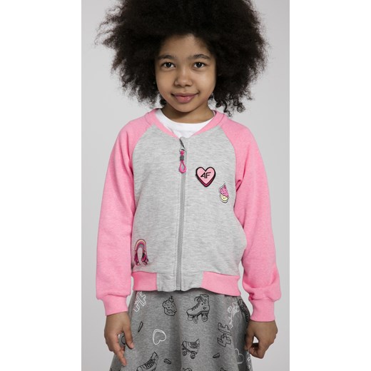 Bluza dla małych dziewczynek JBLD107 - RÓŻOWY MELANŻ