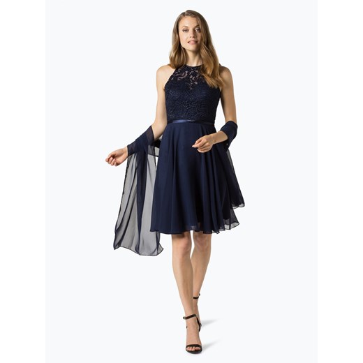 Luxuar Fashion - Damska sukienka koktajlowa z etolą, niebieski  Luxuar Fashion 38 vangraaf