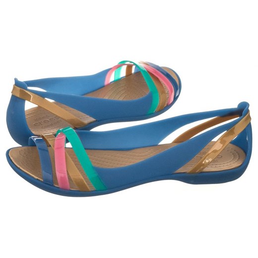 Sandały Crocs Isabella Huarache 2 Flat W Blue Jean/Gold 204912-4HT (CR143-d) Crocs 41/42 ButSklep.pl