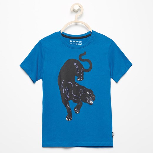 Reserved - T-shirt z nadrukiem - Niebieski