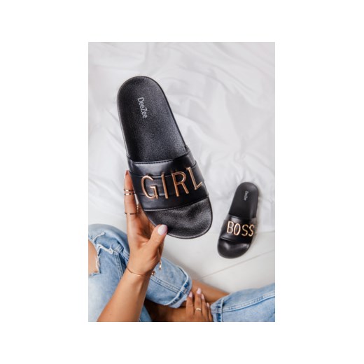 Czarne klapki DeeZee Girl Boss DeeZee.pl 37