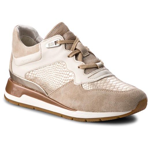 Sneakersy GEOX - D Shahira B D62N1B 022KI CH62X Lt Taupe/Gold Geox 36 eobuwie.pl